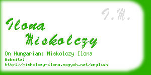 ilona miskolczy business card